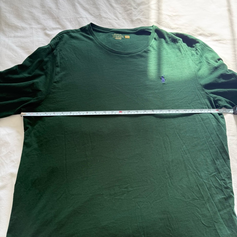 Polo Ralph Lauren Classic Logo Men’s XXL Green Long Sleeve Tee - Picture 9 of 9
